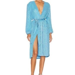 Retrofete midi sequin robe dress